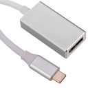 ADAPTÉROVÝ KÁBEL USB C 3.1 NA DISPLAYPORT STRIEBORNÝ