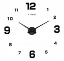 Moderné nástenné hodiny DIY čierne