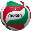 4 Volejbalová lopta Molten V4M4000 bielo-červeno-zelená