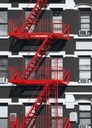 Fototapeta New York Red Stairs 183x254 cm