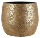 zdobený zlatý keramický kvetináč Clemente 38/31 cm