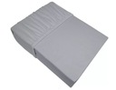 Jersey vypasovaná plachta 140x200 BielBaw Popiel