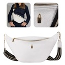 Biela veľká kožená crossbody kabelka CAPRI od Wojewodzic