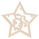 Hviezda 10 cm hviezda rozkvitnutá preglejková dekorácia