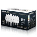 6x E14 LED žiarovka 8W = 65W SMD 6000K studená Premium LEDLUX nebliká