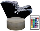 3D LED LAMPA DINOSAUR PTERODACTYL JURASSIC + DIAĽKOVÉ OVLÁDANIE