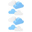 Clouds Keychain White Keys Home Decor 8 ks