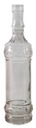 Ozdobná sklenená fľaša, váza 31 cm, šedá