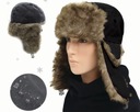 Zimná pilotná čiapka Ushanka pre mrazivú zimu s kožušinou, ČIERNA