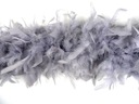 Morčacie perie na páske SAMBA 1,8m 18cm SIVÁ 9459