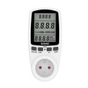 Wattmeter, energetická kalkulačka s LCD displejom, 16A, 3680W, AE-01