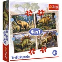 Puzzle 4v1 Zaujímavé dinosaury 34383