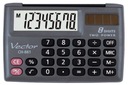 Vektorová kalkulačka KAV CH-861 | vrecko | 8 miest | Čierna | s klapkou