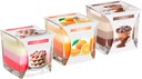 PREMIUM SKLENENÉ VONNÉ SVIEČKY SET, 3 KUSY