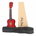 UK-12 sopránové ukulele, červené, s dreveným puzdrom