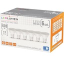 Sada 6x GU10 PAR16 LED žiarovka 5W=40W SMD 470lm 120° No Flicker 4000K