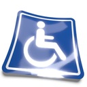 Magnet pre invalidné auto invalidná osoba REFLEXNÉ 30 cm