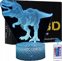 3D DINOSAUR LED NOČNÁ LAMPA 7 USB/BATTÉRIÍ + DIAĽKOVÉ OVLÁDANIE 16 ZMEN FAREB