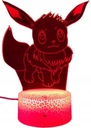 POKEMON EEVEE 3D LED LAMPA ZMENA FARBY BATÉRIE A SIEŤOVÉHO NAPÁJANIA