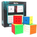 Sada 4ks *MoYu MEILONG* 2x2, 3x3, 4x4, 5x5 LOGIC CUBE