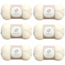 Akrylová priadza WHITE SOFT Priadza 238 m 100 g x 6