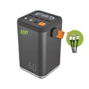 Power Bank 60000mAh 36W prenosná napájacia stanica USB-C 4x USB MICRO USB + LED