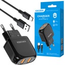 RÝCHLA SIEŤOVÁ NABÍJAČKA 2x USB + KÁBEL TYPU C