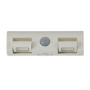 POLUX / GOLDLUX SANICO POLUX LED podskrinkové svietidlo, čierne, zapnuté/automatické/vypnuté 3*AA