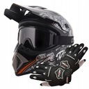 ĽAHKÁ ENDURO BMX QUAD L KRÍŽOVÁ PRILBA SET + OKULIARE + RUKAVICE