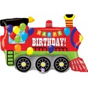 Fóliový balón Happy Birthday Train červený 37 palcový vláčik 94 cm