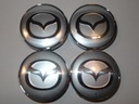 4x Stredové krytky Emblémy na ráfiky MAZDA 60 mm, strieborné