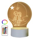 Večerná nočná lampa 3D USB 16 farieb LED