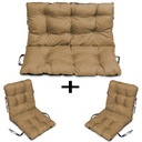 RATTAN nábytkové podsedáky 120x60x50 sada 2+1 béžová