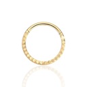 PIERCING Clicker náušnice Zlatý kruh Helix Septum Daith TITANIUM 1.2/8