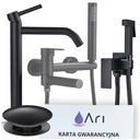 Vaňová a sprchová batéria Nástenná skladací výtok Matt Black SET