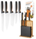 FISKARS FF 1057552 SADA 5 NOŽOV V DREVENOM BLOKU