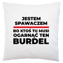 zvárač, neporiadok, odstraňovač chaosu, biely vankúš