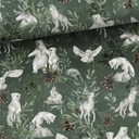 Mikina s slučkami Winter green White Animals