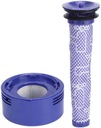 Filtre k sade vysávača Dyson V8 V7, SET predfilter + výfukový filter