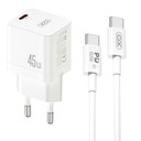 Rýchlonabíjacia kocka, USB-C zástrčka, 45W napájací zdroj s USB-C káblom