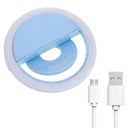 LED SELFIE PRSTEŇOVÁ LAMPA PRE USB TELEFÓN MODRÁ