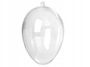 Plexi Egg 10cm/5 ks Transparentný akrylový prívesok