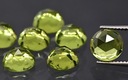 Peridot, fazetovaná okrúhla rozeta, priemer 6 mm