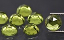 Peridot, fazetovaná okrúhla rozeta, priemer 6 mm