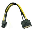SATA to PCI-E 6-PIN 19cm napájací kábel pre Riser