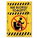 PLECHOVÝ DARČEKOVÝ OBRÁZOK NEBLOKUJTE WC