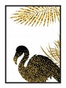 OBRAZOVÝ PLAGÁT V RÁME 43x33 cm Flamingo Gold P701