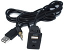 USB AUX 1,5 m predlžovací kábel v palubnej doske