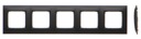 SIMON 54 Päťnásobný rám 5x DR5 Premium Level Vertical MATTE BLACK