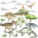 NÁLEPY NA STENU DINOSAURS XL SET VEĽKÉ NÁLEPY NA STENU PRE CHLAPCA